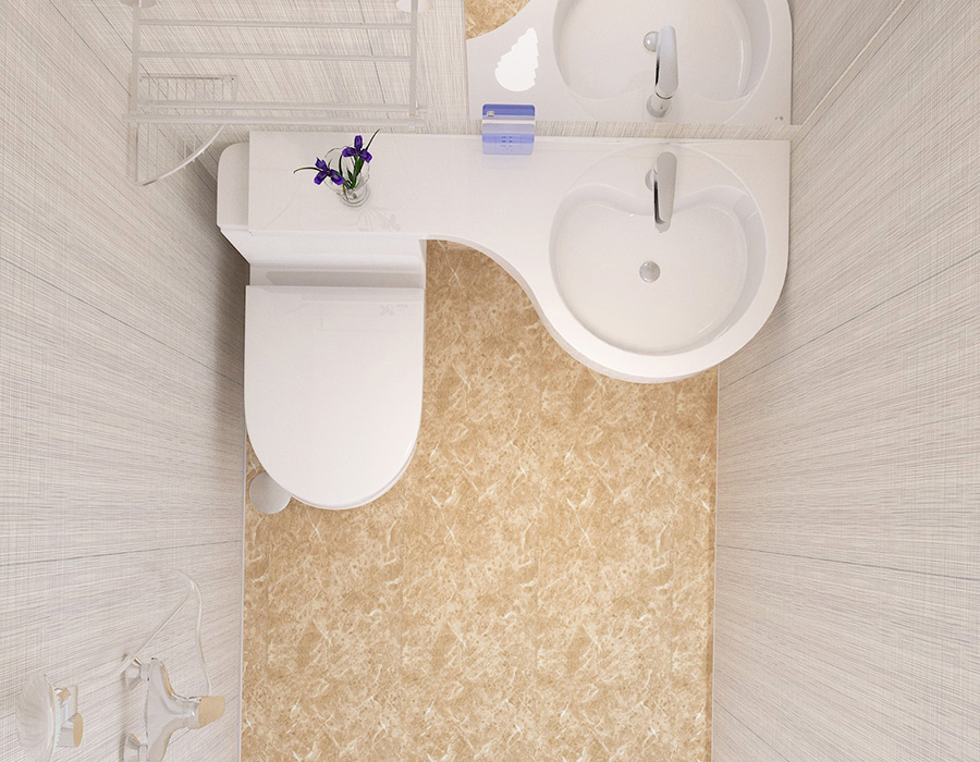 Teljes panel PEC Resin Fiber Hotel moduláris előregyártott fürdőszobai egység
