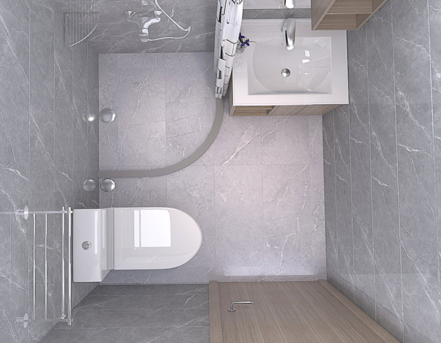PEC Resin Fiber Panel integrált apartman fürdőszobai egység