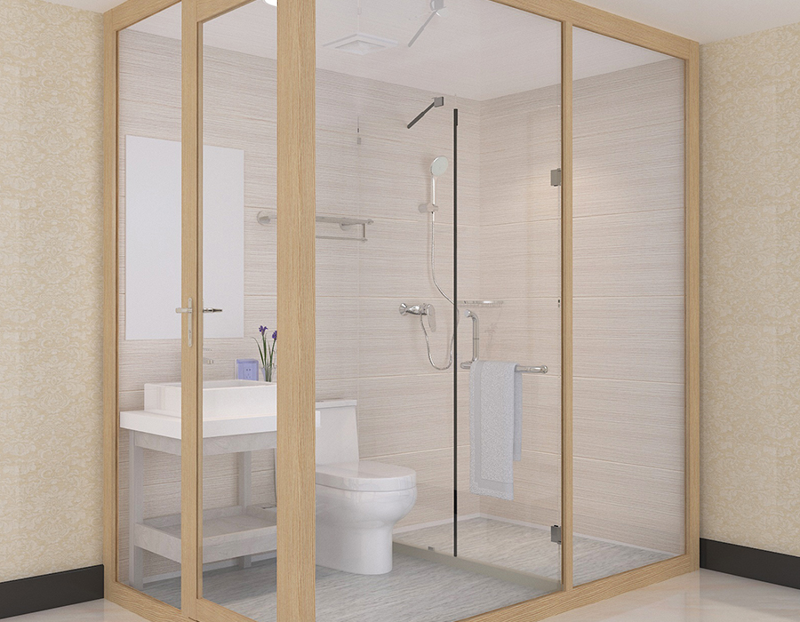 Integrált fürdőszobai megoldás teljes panelrendszerrel előregyártott telepítésekhez